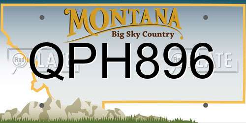 QPH896 Montana License Plate