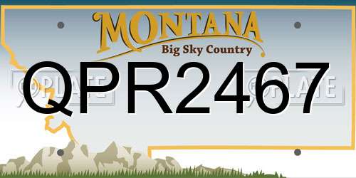 QPR2467 Montana License Plate