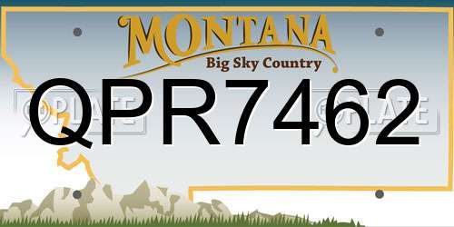 QPR7462 Montana License Plate