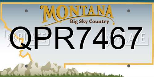 QPR7467 Montana License Plate