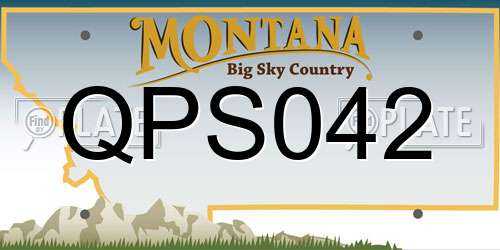 QPS042 Montana License Plate