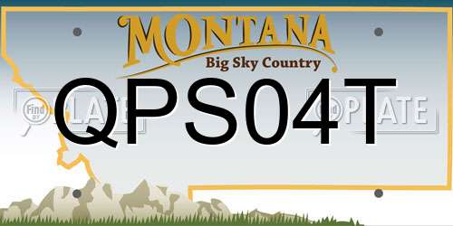 QPS04T Montana License Plate