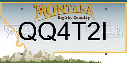 QQ4T2I Montana License Plate