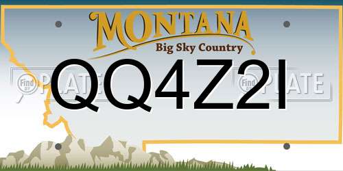QQ4Z2I Montana License Plate