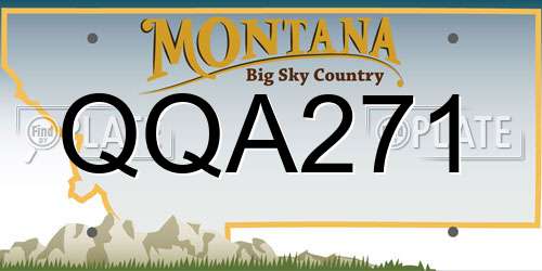 QQA271 Montana License Plate