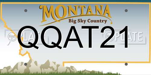 QQAT21 Montana License Plate