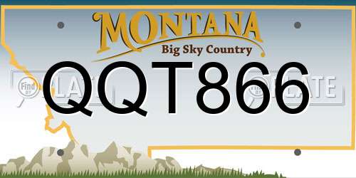 QQT866 Montana License Plate