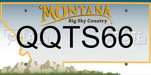 QQTS66 Montana License Plate