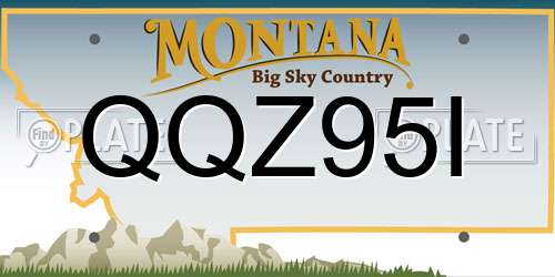 QQZ95I Montana License Plate