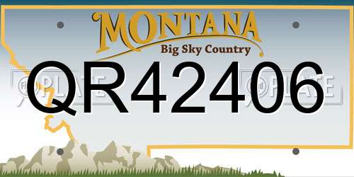 QR42406 Montana License Plate