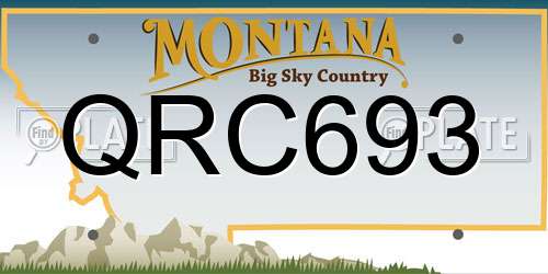 QRC693 Montana License Plate