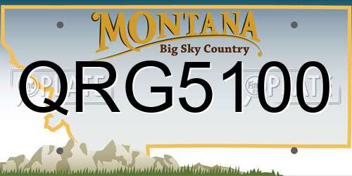 QRG5100 Montana License Plate