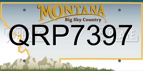 QRP7397 Montana License Plate