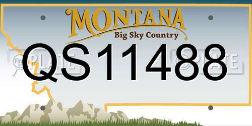 QS11488 Montana License Plate