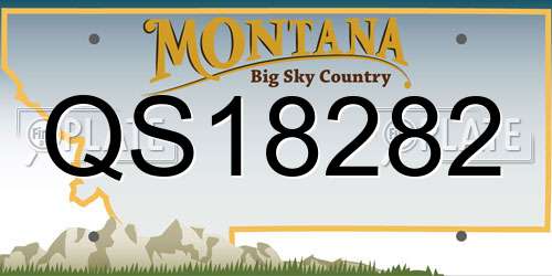 QS18282 Montana License Plate