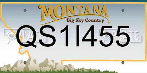 QS1I455 Montana License Plate
