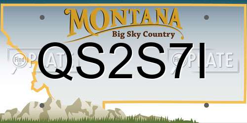 QS2S7I Montana License Plate