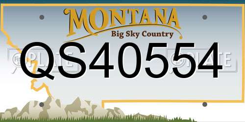 QS40554 Montana License Plate