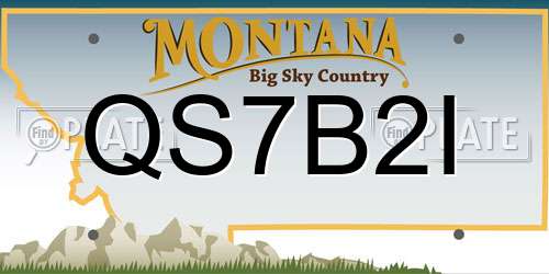 QS7B2I Montana License Plate