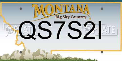 QS7S2I Montana License Plate