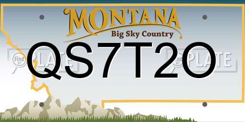 QS7T2O Montana License Plate