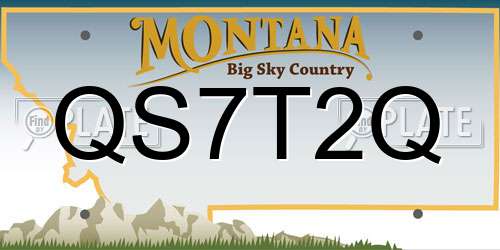 QS7T2Q Montana License Plate