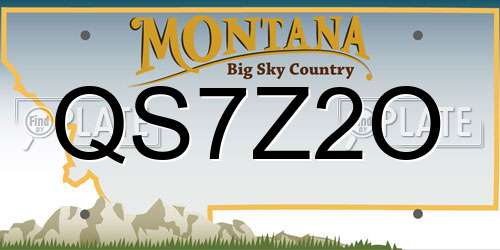 QS7Z2O Montana License Plate