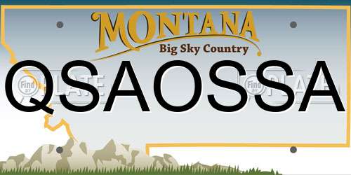 QSAOSSA Montana License Plate