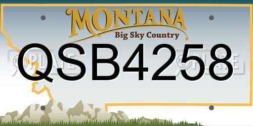 QSB4258 Montana License Plate