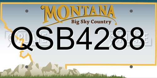 QSB4288 Montana License Plate