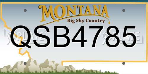 QSB4785 Montana License Plate