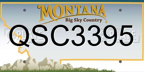QSC3395 Montana License Plate