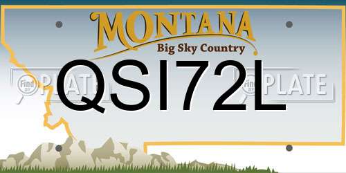 QSI72L Montana License Plate