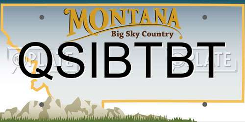 QSIBTBT Montana License Plate