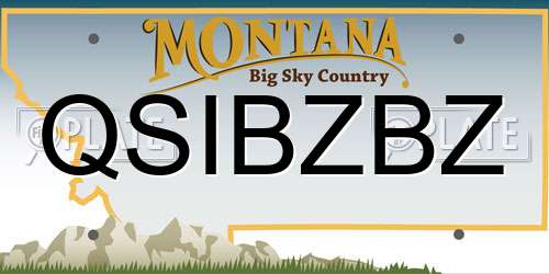 QSIBZBZ Montana License Plate
