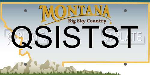 QSISTST Montana License Plate