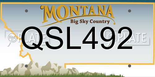 QSL492 Montana License Plate