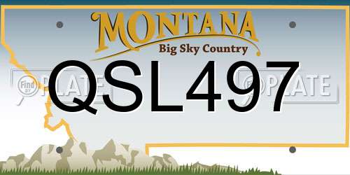 QSL497 Montana License Plate