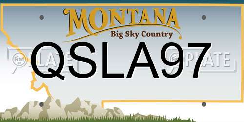 QSLA97 Montana License Plate