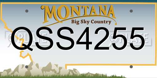 QSS4255 Montana License Plate