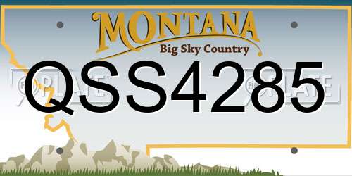 QSS4285 Montana License Plate