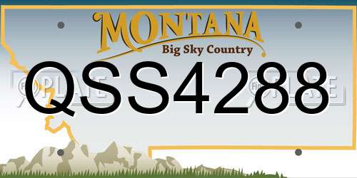 QSS4288 Montana License Plate