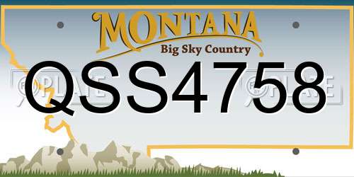 QSS4758 Montana License Plate