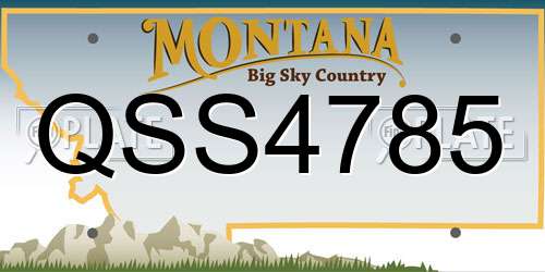 QSS4785 Montana License Plate