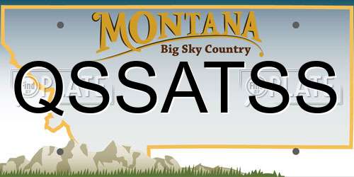 QSSATSS Montana License Plate