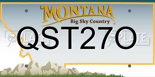 QST27O Montana License Plate