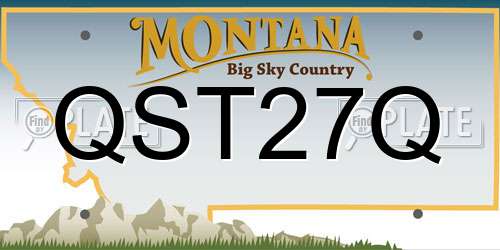 QST27Q Montana License Plate