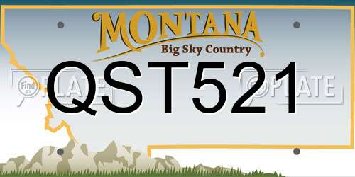 QST521 Montana License Plate