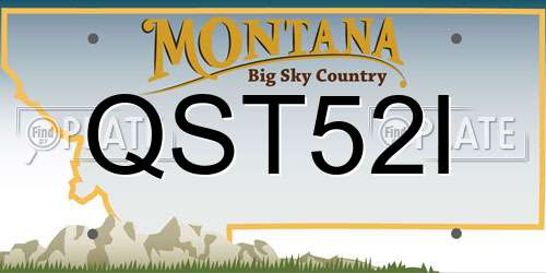 QST52I Montana License Plate