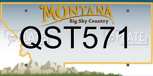 QST571 Montana License Plate
